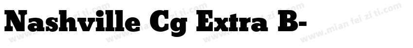 Nashville Cg Extra B字体转换